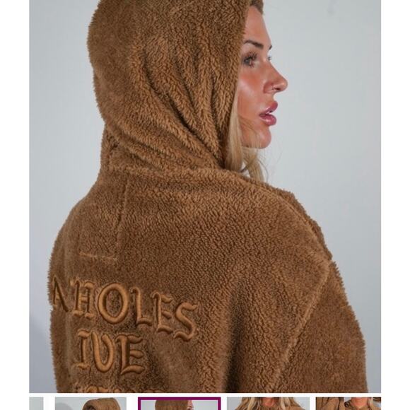 Bundle of 2 assholes live forever fleece teddy sherpa pullover hoodie sweatshir - Picture 13 of 13